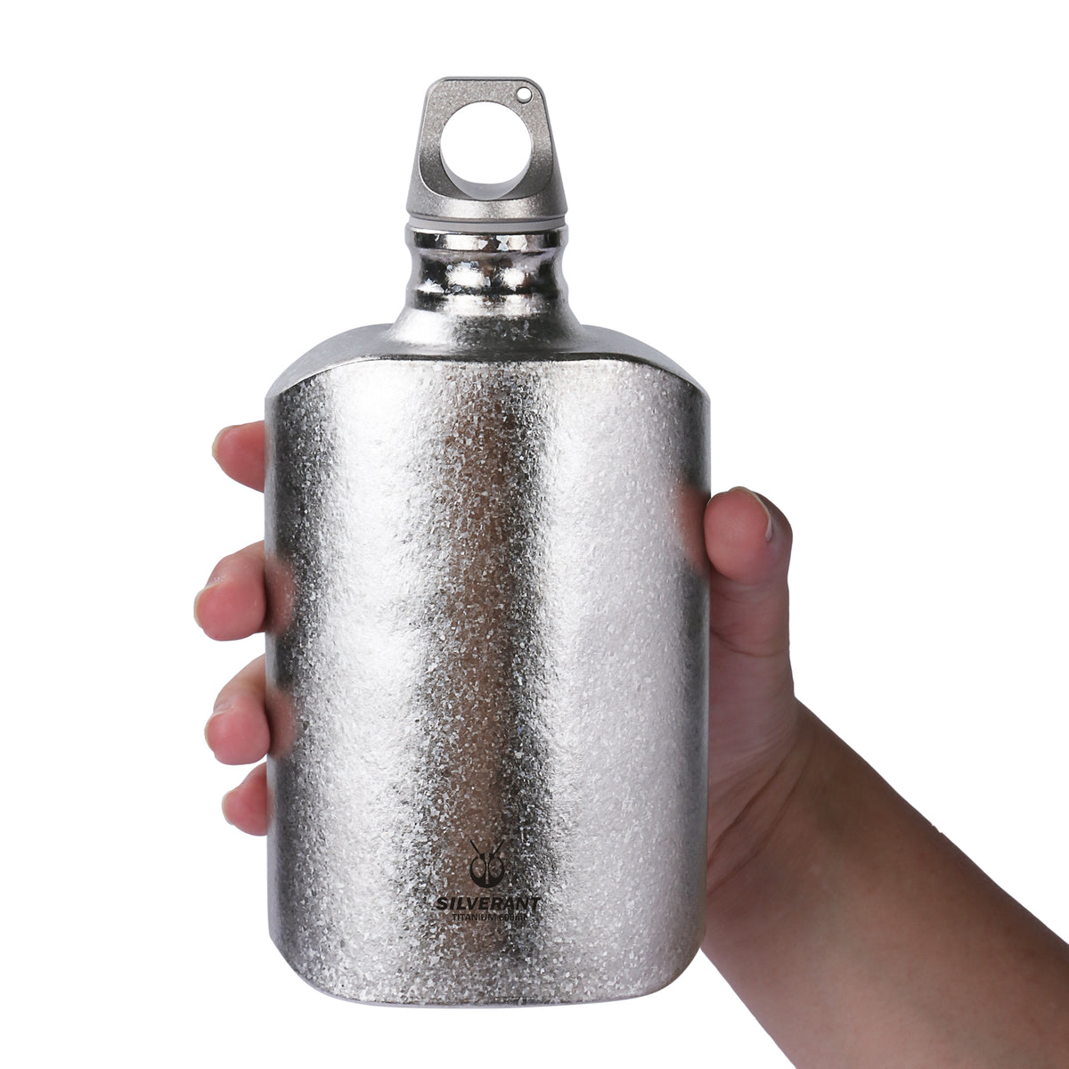 シルバーアント 結晶化 純チタン スポーツウォーターボトル 600ml