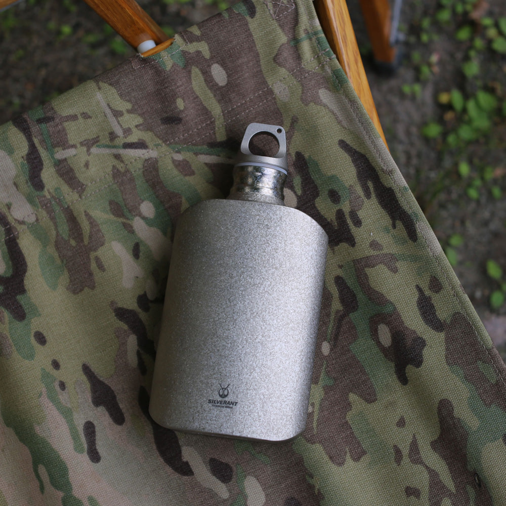 シルバーアント 結晶化 純チタン スポーツウォーターボトル 600ml