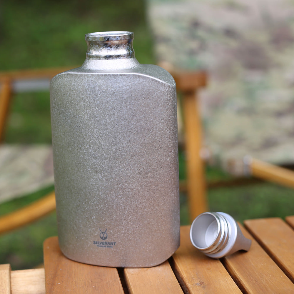 シルバーアント 結晶化 純チタン スポーツウォーターボトル 600ml